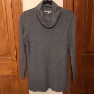 Adrienne Vittadina Gray cowl neck sweater tunic